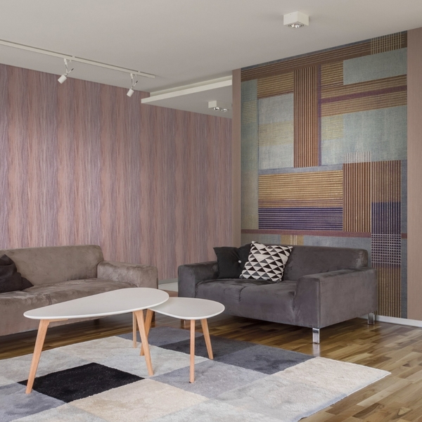 Painel Importado Vinilico Estampa De Gométrica Marrom