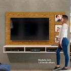 Painel Ipanema Mavaular Móveis Carvalho Ouro/Off White