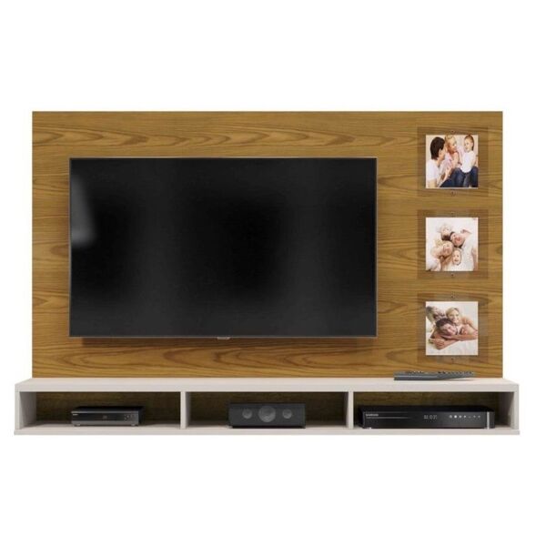 Painel Ipanema Mavaular Móveis Carvalho Ouro/Off White