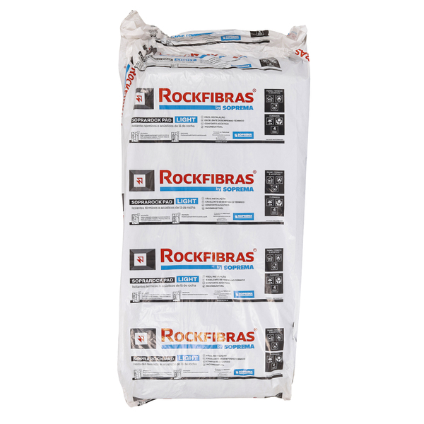 Painel Isolante Termoacústico para Parede e Forro em Lã de Rocha 120x60cm 4,32m² Rockfibras