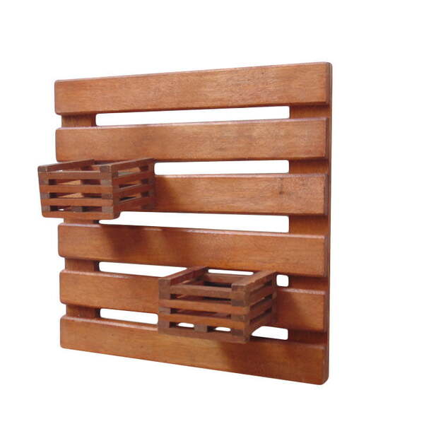 Painel Jardim Vertical 45x45cm Com 2 Cachepos