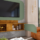 Painel Jurerê Naturalle/pistache - Bechara Móveis