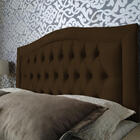 Painel King Vintage Curvada Suede Mascavo 195 X 73 Rbl