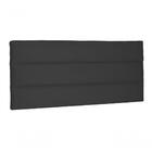 Painel La Italiana Suede Preto King 195cm - Spezzia