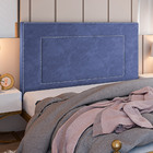 Painel Lavie Para Cama Box Casal 140 Cm Veludo Roxo Com Tarra