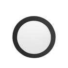 Painel Led 12w Lys Redondo Embutir Preto Luz Fria 6500k