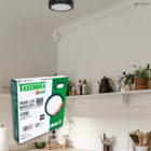 Painel Led 12w Lys Redondo Sobrepor Preto Luz Quente 3000k