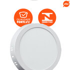 Painel Led 18w Redondo Branco Frio Sobrepor Fortled