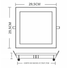 Painel Led 24w Lys Quadrado Embutir 3000k 15140167 Taschibra