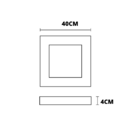 Painel Led Avant Quadrado Sobrepor 30w 40x40 Bivolt 4000k Neu