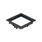 Painel LED de Embutir Quadrado Recuado Luz Amarela 36W Bivolt Jet Black Save Energy