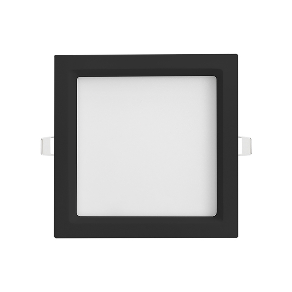 Painel LED de Embutir Quadrado Recuado Luz Neutra 36W Bivolt Jet Black Save Energy