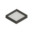 Painel LED de Sobrepor Quadrado Recuado Luz Amarela 25W Bivolt Jet Black Save Energy