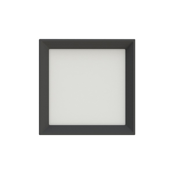 Painel LED de Sobrepor Quadrado Recuado Luz Branca 25W Bivolt Jet Black Save Energy