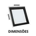 Painel Led Embutir Recuado Preto 24w Branco Quente 2700k