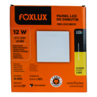 Painel Led Foxlux Quadrado Embutir 18w 3000k Branco