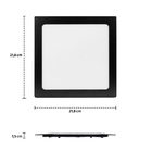 Painel Led Foxlux Quadrado Embutir 18w 4000k Preto