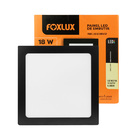Painel Led Foxlux Quadrado Embutir 18w 4000k Preto