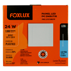 Painel Led Foxlux Quadrado Embutir 24w 6500k Branco