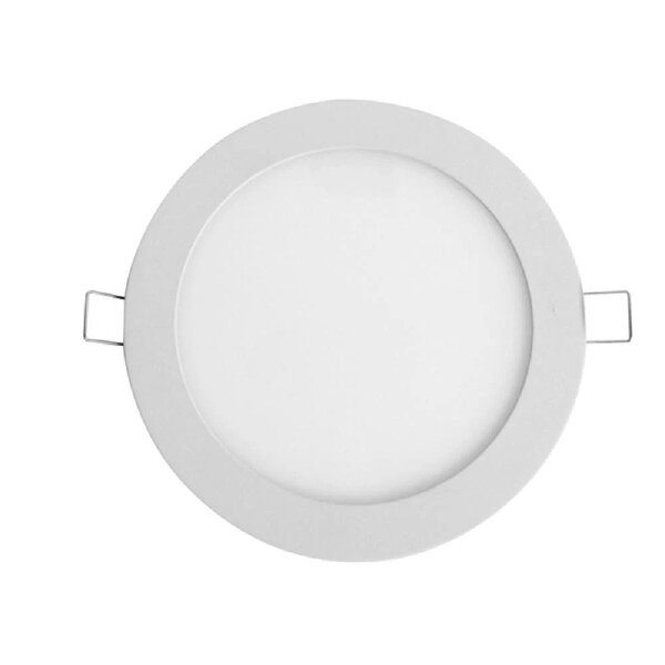 Painel Led Foxlux Redondo Embutir 12w 6500k Bivolt Branco