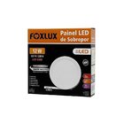 Painel Led Foxlux Redondo Sobrepor 12w 6500k Branco