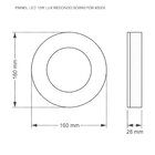 Painel Led Lux Redondo De Sobrepor 12w Taschibra
