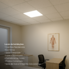 Painel Led Plafon 18w 6500k Bivolt Embutir Quadrado Branco Co