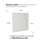 Painel Led Plafon 18w 6500k Bivolt Embutir Quadrado Branco Co