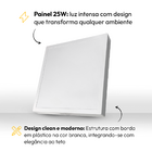 Painel Led Plafon 25w 6500k Branco Frio Bivolt Sobrepor Quadr