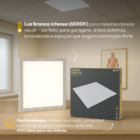 Painel Led Plafon 36w 6500k Bivolt Embutir 40x40 Quadrado Bra