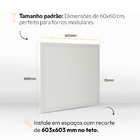 Painel Led Plafon 50w 6500k Bivolt Embutir 60x60 Quadrado Bra