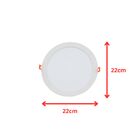 Painel Led Plafon  Embutir Redondo 22x22cm 6500k Luz Branca 1