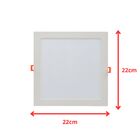 Painel Led Plafon Embutir Quadrado 22x22cm 3000k Luz Amarela
