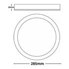 Painel Led Plafon Redondo Sobrepor 24w 3000k Taschibra