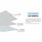 Painel Led Plafon Sobrepor Embutir Quadrado 20w Branco Quente