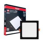 Painel Led Pop Quadrado De Embutir 6500k 24w Preto Bivolt - A