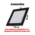 Painel Led Pop Quadrado De Embutir 6500k 24w Preto Bivolt - A