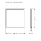 Painel Led Profissional Quadrado Sobrepor 45w 60x60 Taschibra