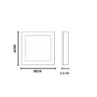 Painel Led Quadrado 29cm Embutir 24w G-light 6.500k Luz Branca