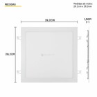 Painel Led Quadrado De Embutir 24w Lux Bivolt Taschibra 3000k