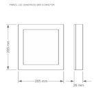 Painel Led Quadrado De Sobrepor 24w Lux Bivolt Taschibra Bran