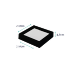 Painel Led Recuado Quadrado Sobrepor 18w Preto G-light Preto