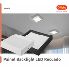 Painel Led Recuado Quadrado Sobrepor 18w Preto G-light Preto