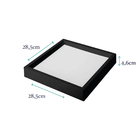 Painel Led Recuado Quadrado Sobrepor 24w Preto G-light Preto