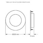 Painel Led Redondo De Embutir 18w Lux Bivolt Taschibra 2 Unid