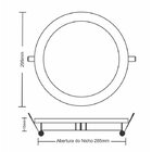 Painel Led Redondo De Embutir 24w Lux Bivolt Taschibra Branco