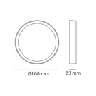 Painel Led Sobrepor 12w Redondo 4000k Bivolt