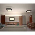 Painel Led Sobrepor 18w 3000k Quadrado Preto Opus