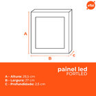Painel Led Sobrepor 30w Quadrado Fortled