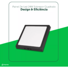 Painel Led Taschibra 24w Lys Quadrado Sobrepor 3000k Preto